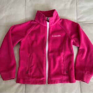 Girls Columbia Pink Fleece Jacket, Size XS